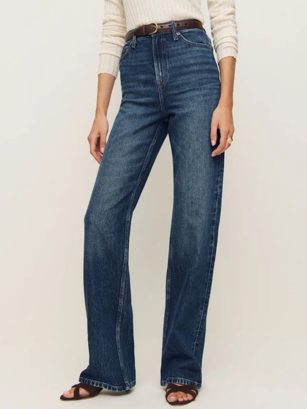 Reformation Wilder Stretch High Rise Wide Leg Jeans